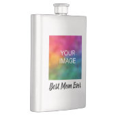 カスタムタイポグラフィお最高の母さん今までかわいいテンプレート フラスク (右)