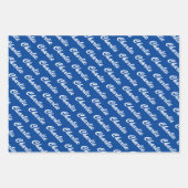 カスタムタイポグラフィカラフル名パターン ラッピングペーパーシート (正面3)