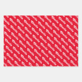 カスタムタイポグラフィカラフル名パターン ラッピングペーパーシート (正面)