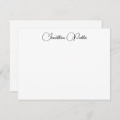 カスタムタイポグラフィスエレガントクリプト名テンプレート ノートカード (正面/裏面)