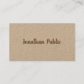 カスタムタイポグラフィスエレガントクリプト名テンプレート 名刺 (正面)