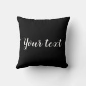 カスタムタイポグラフィスクリプトテンプレートモダンエレガント クッション (裏面)