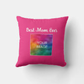 カスタムタイポグラフィスクリプトテンプレート最高のMom Ever クッション (裏面)