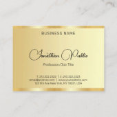 カスタムタイポグラフィスクリプト金ゴールドルックプロフェッショナル 名刺 (裏面)