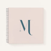 カスタムタイポグラフィススタイリッシュクリプトPastelピンク ノートブック (正面)