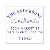 カスタムタイポグラフィファミリー名&差出人住所 セルフインキングスタンプ (デザイン)