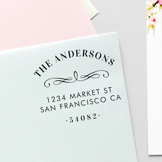 カスタムタイポグラフィファミリー名&差出人住所 セルフインキングスタンプ