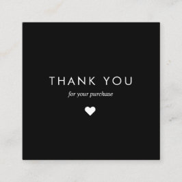 カスタムタイポグラフィブラック事業QRコードありがとう 割引カード