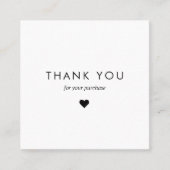 カスタムタイポグラフィホワイト事業QRコードありがとうありがとう 割引カード (正面)