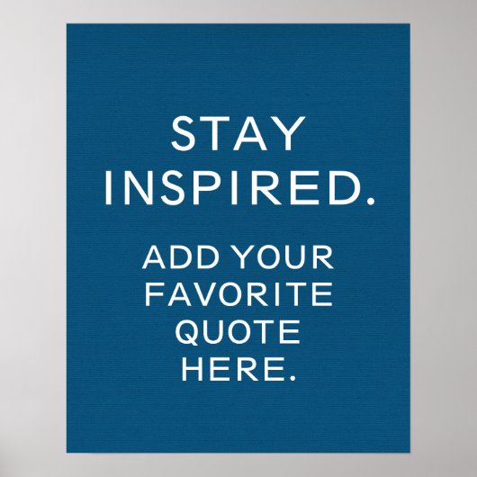 カスタムタイポグラフィポスター、感動的引用文 ポスター (正面)