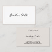 カスタムタイポグラフィミニマモダンエレガントリスト 名刺 (正面/裏面)