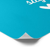 カスタムタイポグラフィモダンターコイズ ポスター (角)