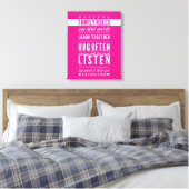 カスタムタイポグラフィモダンピはっきりしたンク キャンバスプリント (インサイチュ (寝室))