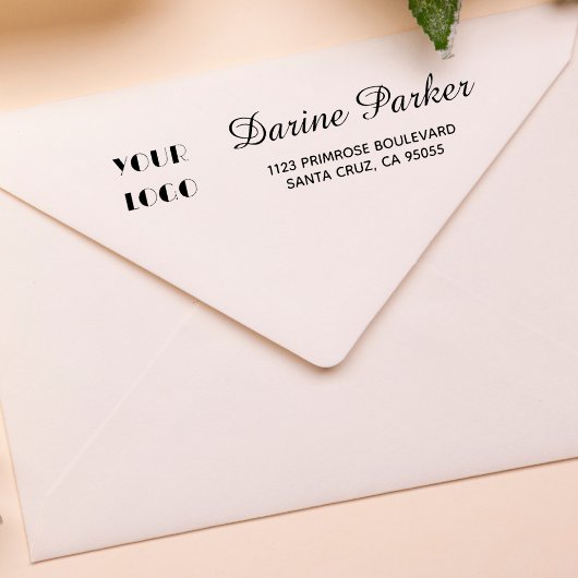 カスタムタイポグラフィ会社ロゴ名差出人住所 セルフインキングスタンプ