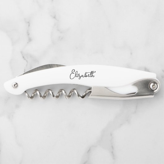 カスタムタイポグラフィ名エレガントモダンシンプル白 ソムリエナイフ (裏面)