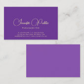 カスタムタイポグラフィ名プロフェッショナルエレガント 名刺 (正面/裏面)