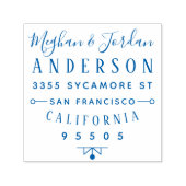 カスタムタイポグラフィ対エレガント差出人住所 セルフインキングスタンプ (デザイン)