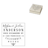 カスタムタイポグラフィ対エレガント差出人住所 ラバースタンプ (押印)