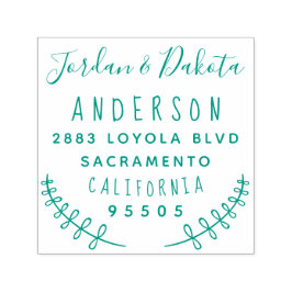 カスタムタイポグラフィ対結婚した差出人住所 セルフインキングスタンプ