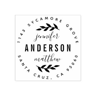 カスタムタイポグラフィ対結婚した差出人住所 ラバースタンプ