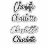 カスタムタイポグラフィ黒名 シール (正面)