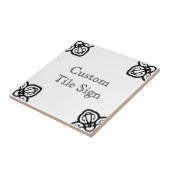 カスタムタイルスペインの記号 – 白 タイル (側面)