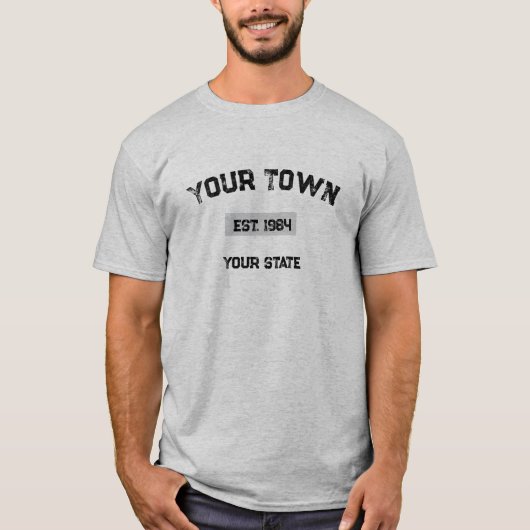 カスタムタウンシティヴィンテージスポーツウェアグレー Tシャツ (正面)