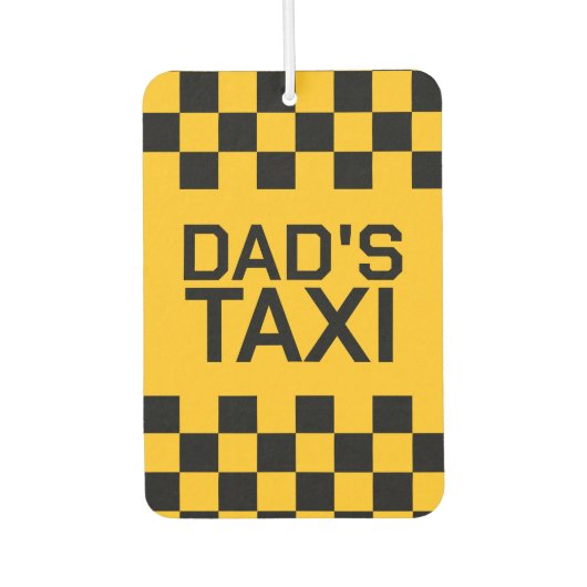 カスタムタクシーパーソナライズされた名 カーエアーフレッシュナー (正面)