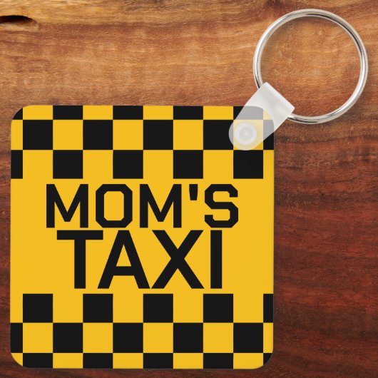 カスタムタクシーパーソナライズされた名 キーホルダー (裏面)