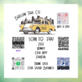 カスタムタクシーQRコードサイン - 支払いとライドオプション ウィンドウサイン (シート3)