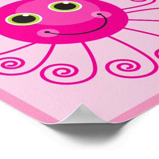 カスタムタコ姉の子どもの名前 ポスター (角)