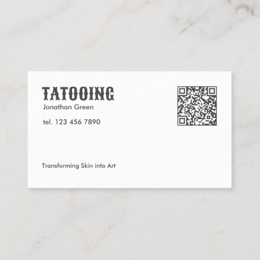 カスタムタトゥー店 名刺 (裏面)