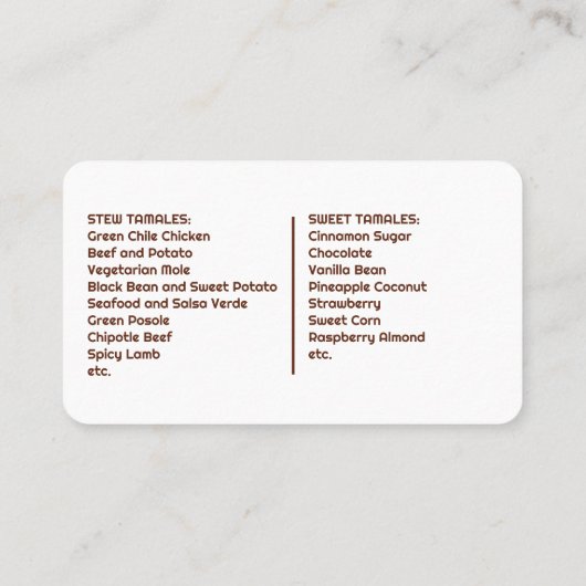 カスタムタマレス 名刺 (裏面)