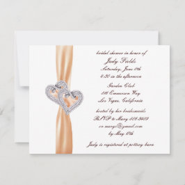 カスタムタンゲリンハートブライダルシャワー招待 招待状