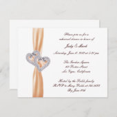 カスタムタンゲリンハートリハーサルディナー招待状 招待状 (正面/裏面)