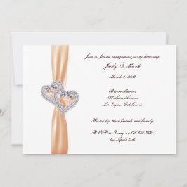 カスタムタンゲリンハート婚約パーティ招待状 招待状