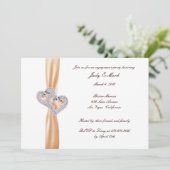 カスタムタンゲリンハート婚約パーティ招待状 招待状 (スタンド正面)