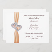 カスタムタンゲリンハート婚約パーティ招待状 招待状 (正面/裏面)