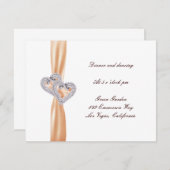 カスタムタンゲリンハート披露宴カード 招待状 (正面/裏面)