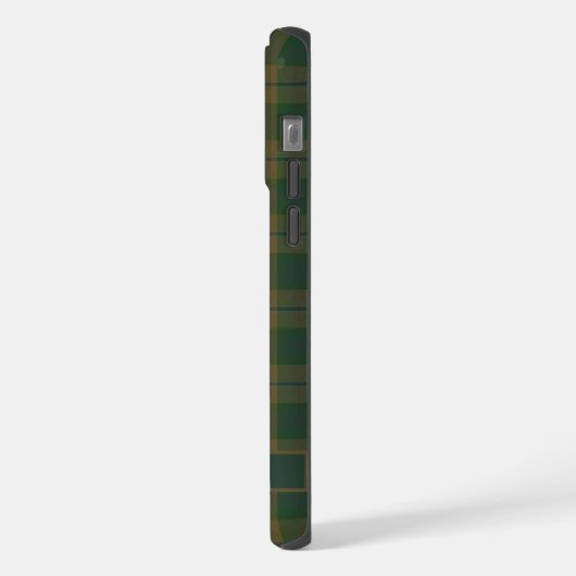 カスタムタンブラウン緑のパ市松模様にターン iPhoneケース (左側面)