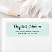 カスタムターコイズアクア差出人住所 ラベル (インサイチュ)