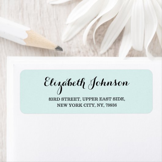カスタムターコイズアクア差出人住所 ラベル (インサイチュ)