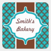 カスタムターコイズエレガントシール スクエアシール (正面)