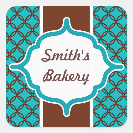 カスタムターコイズエレガントシール スクエアシール (正面)