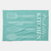 カスタムターコイズ料理器具 キッチンタオル (横)