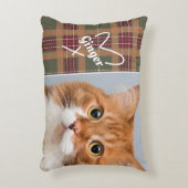 カスタムタータンチェック写真 アクセントクッション (正面(垂直))