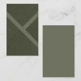 カスタムダイアゴナルモスグリーン名刺デザイン 名刺