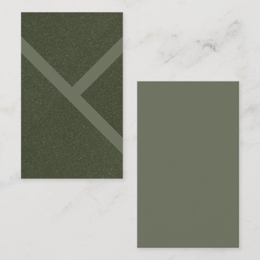 カスタムダイアゴナルモスグリーン名刺デザイン 名刺 (正面/裏面)
