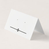 カスタムダイヤモンドテントフォールドのスタッドイヤリングディスプレイカード 名刺 (正面)