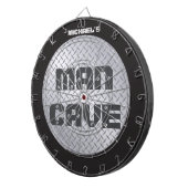 カスタムダイヤモンドプレートルックマンケーブダーツボード ダーツボード (正面右)